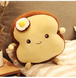 Bread Slice Plush Toy with Egg 20 cm