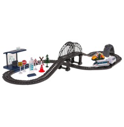 Train Set with Station and Accessories 76 Pieces