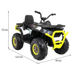 Quad atv desert biały dla dzieci z napędem 4x4