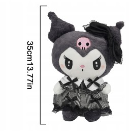 Kuromi Hello Kitty pluszowa maskotka 35 cm czarna