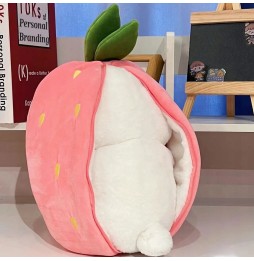 Large Strawberry Bunny Plush Toy 50 cm