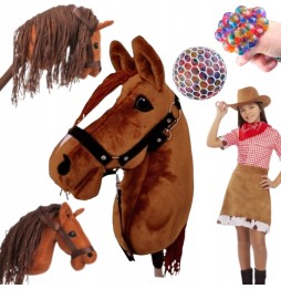 Hobby horse brown stick horse