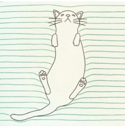 Small Notebook - Cats - feline fine, green