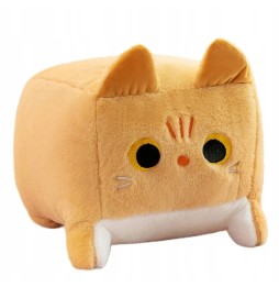 Plush Cat Cushion Light Brown 20 cm