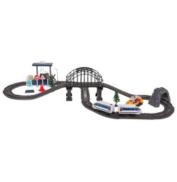 Train Set with Station and Accessories 76 Pieces