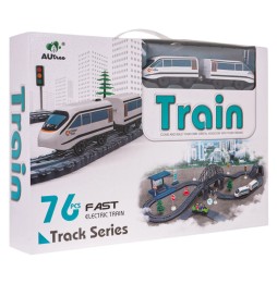 Train Set with Station and Accessories 76 Pieces