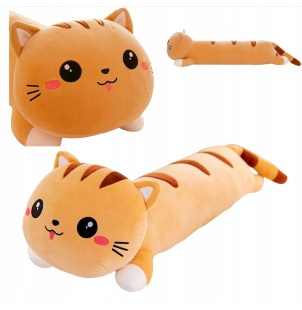 Long Cat Plush Toy 70 cm - Animal and Pillow