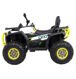 Quad atv desert alb pentru copii cu tracțiune 4x4