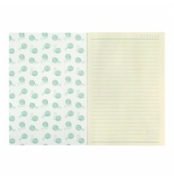 Medium Cat Notebook - Feline Fine Green