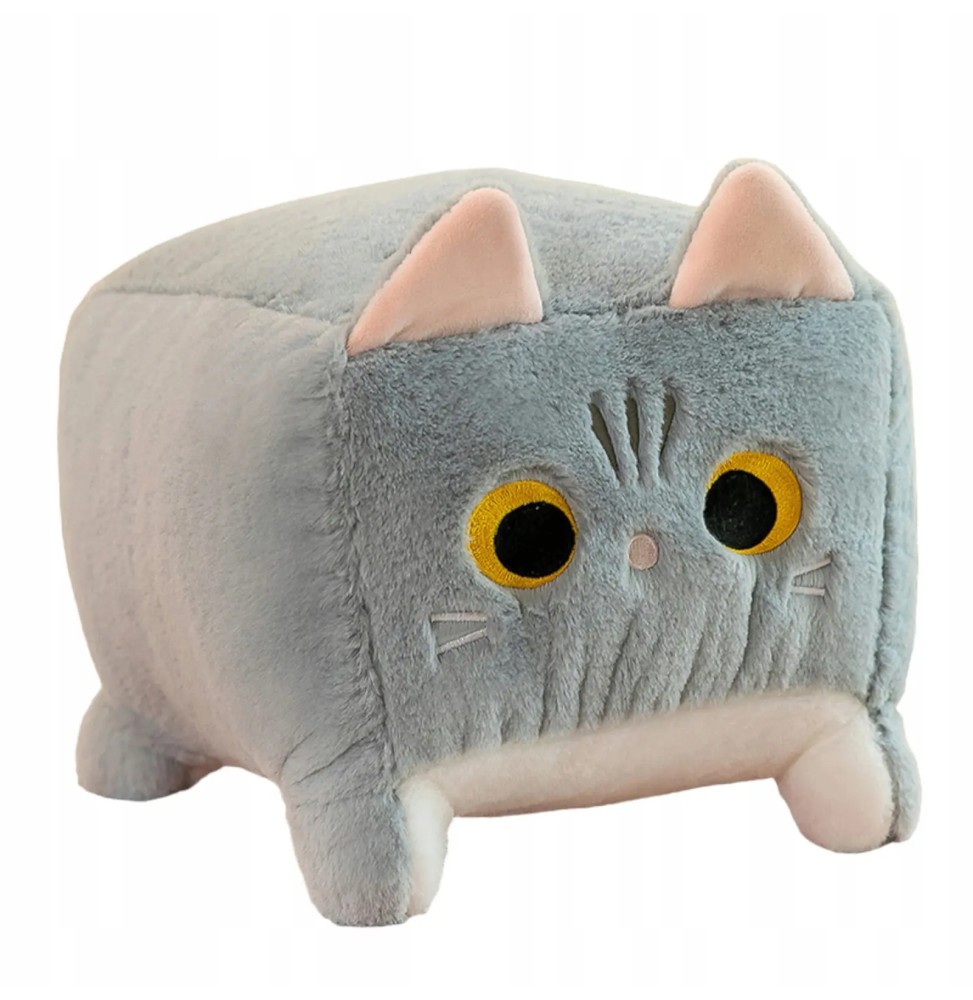 Pluszowy kotek kwadratowa poduszka 20 cm Pluszowy kotek kwadratowa poduszka 20 cm
