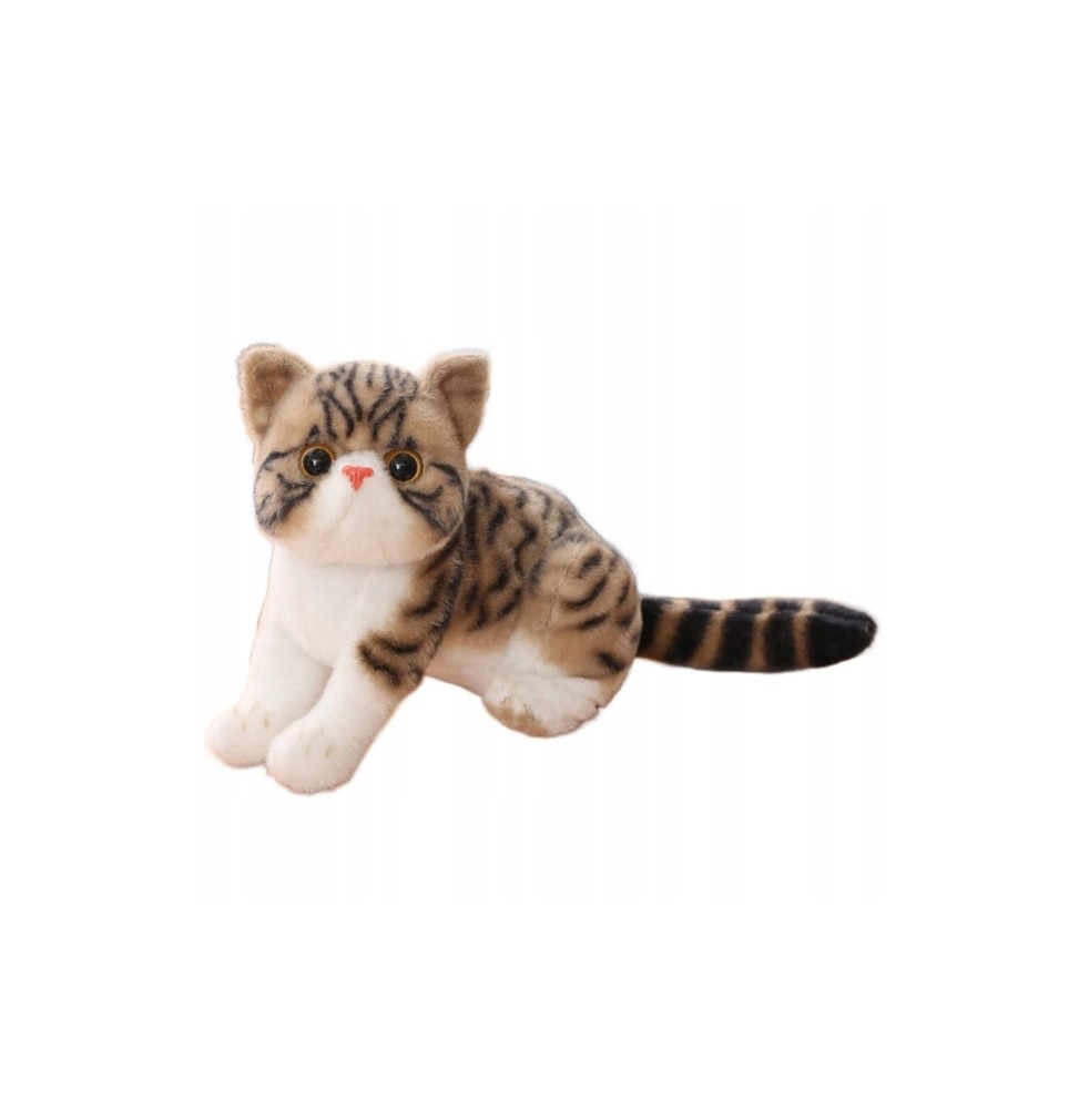 Plush Cat Toy Brown 40 cm