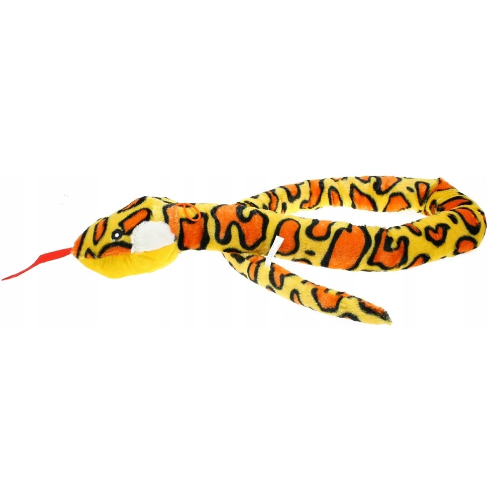 Long Plush Snake Toy 140 cm Yellow