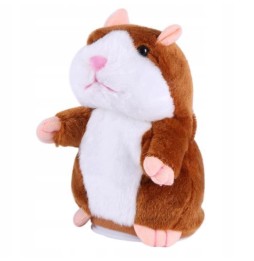 Talking Interactive Hamster Plush Toy Gray