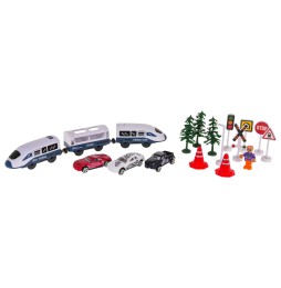 Train Station Set + Accessories 103 Parts for Kids