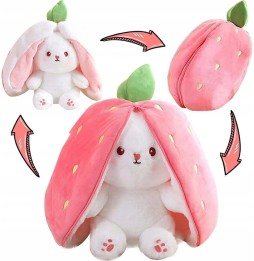 Strawberry Rabbit Plush Toy 40 cm 2in1