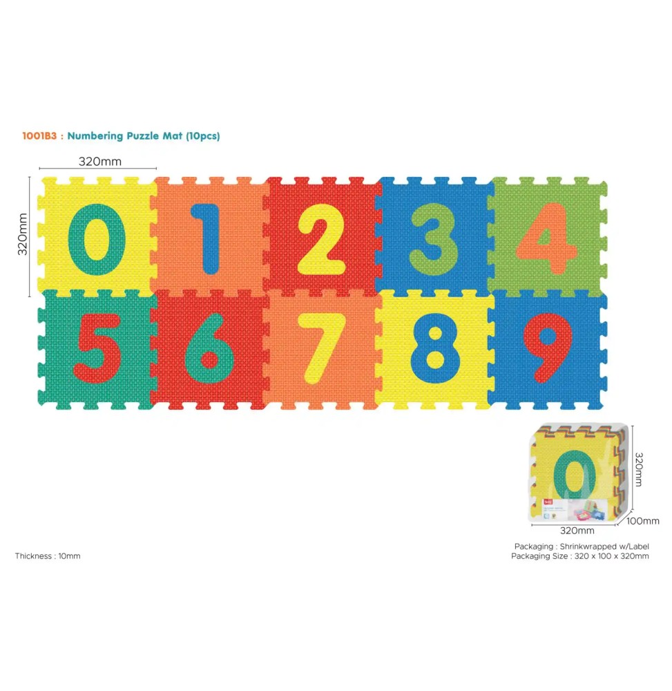 Number Puzzle Mat for Kids 10m+ EVA Foam