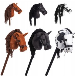 Black hobby horse with mane and slime ball