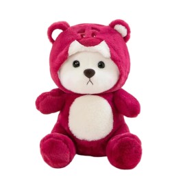 Purple Strawberry Bear 25 cm Plush Toy