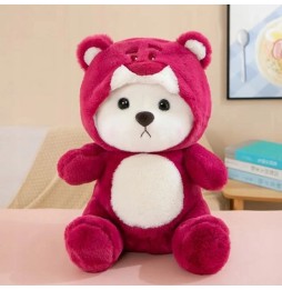 Purple Strawberry Bear 25 cm Plush Toy