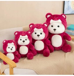 Purple Strawberry Bear 25 cm Plush Toy