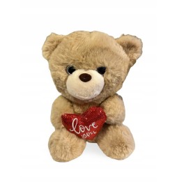 Plush Bear with Love You Heart 17.5 cm