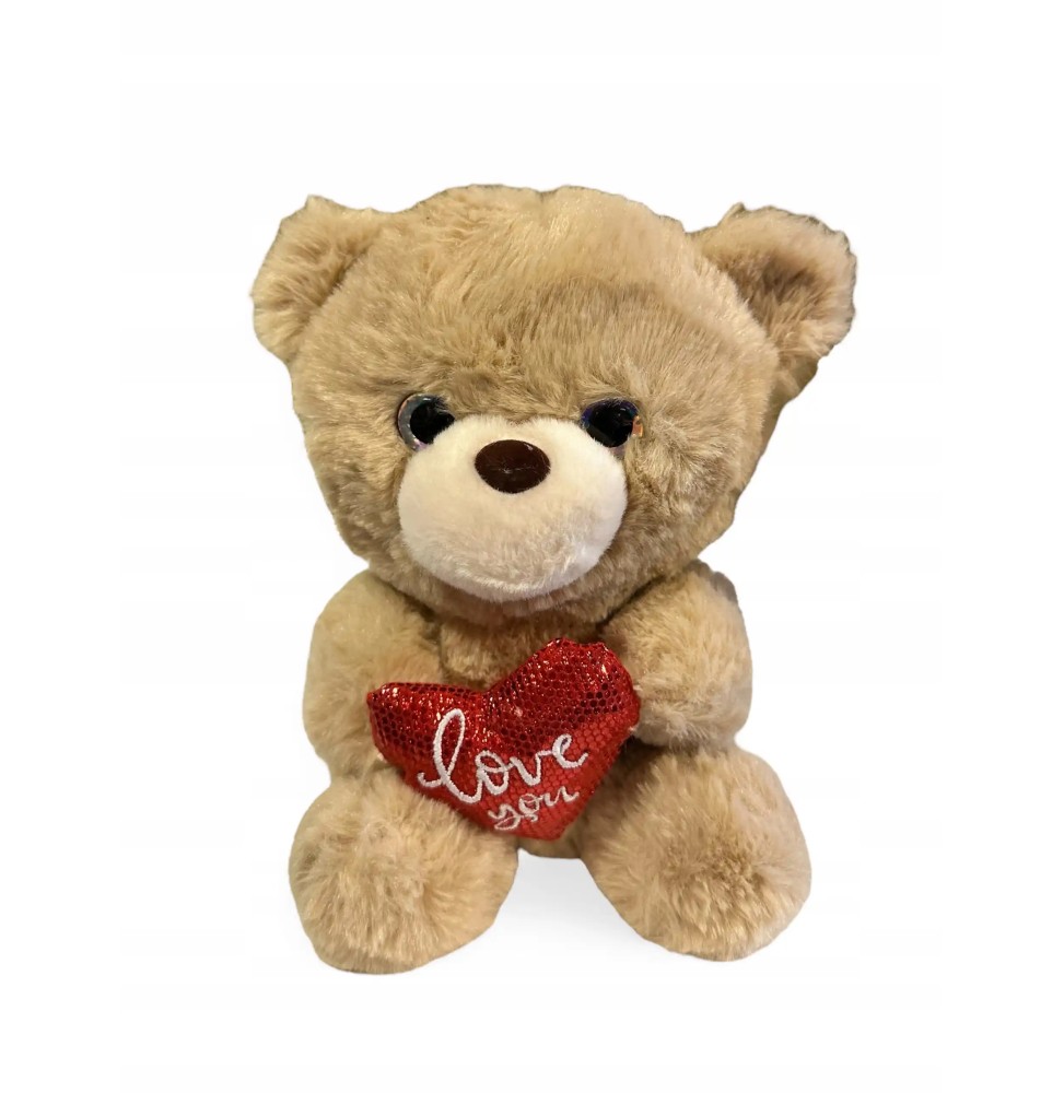 Plush Bear with Love You Heart 17.5 cm