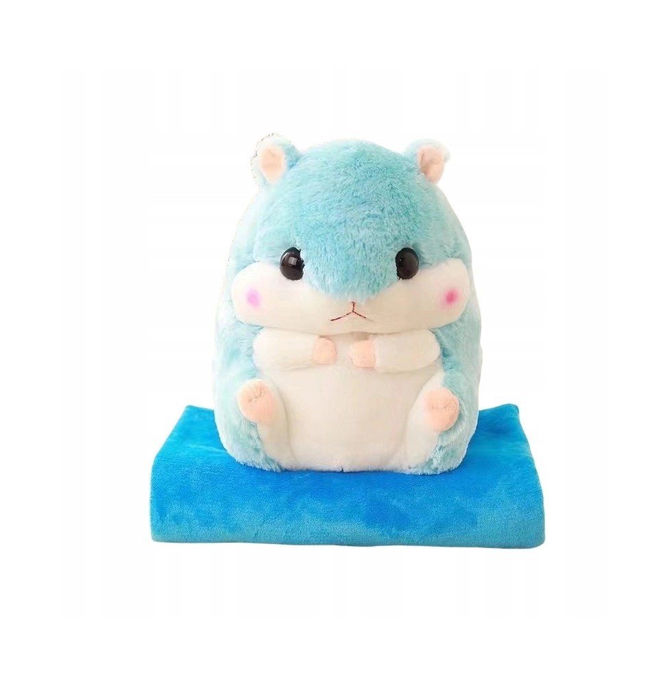 Cuddly Plush Pillow Blanket Hamster