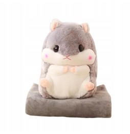 Cuddly Plush Pillow Blanket Hamster