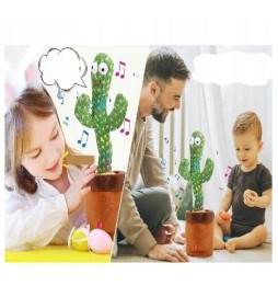 Cactus LED cântător și dansator 33 cm