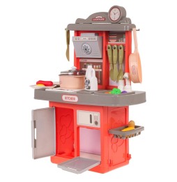 Kids Kitchen Set with Sound and Light Pink