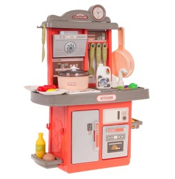 Kids Kitchen Set with Sound and Light Pink