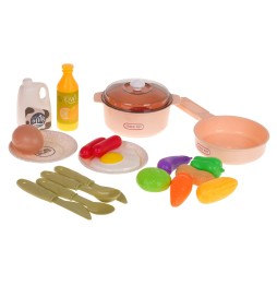 Kids Kitchen Set with Sound and Light Pink