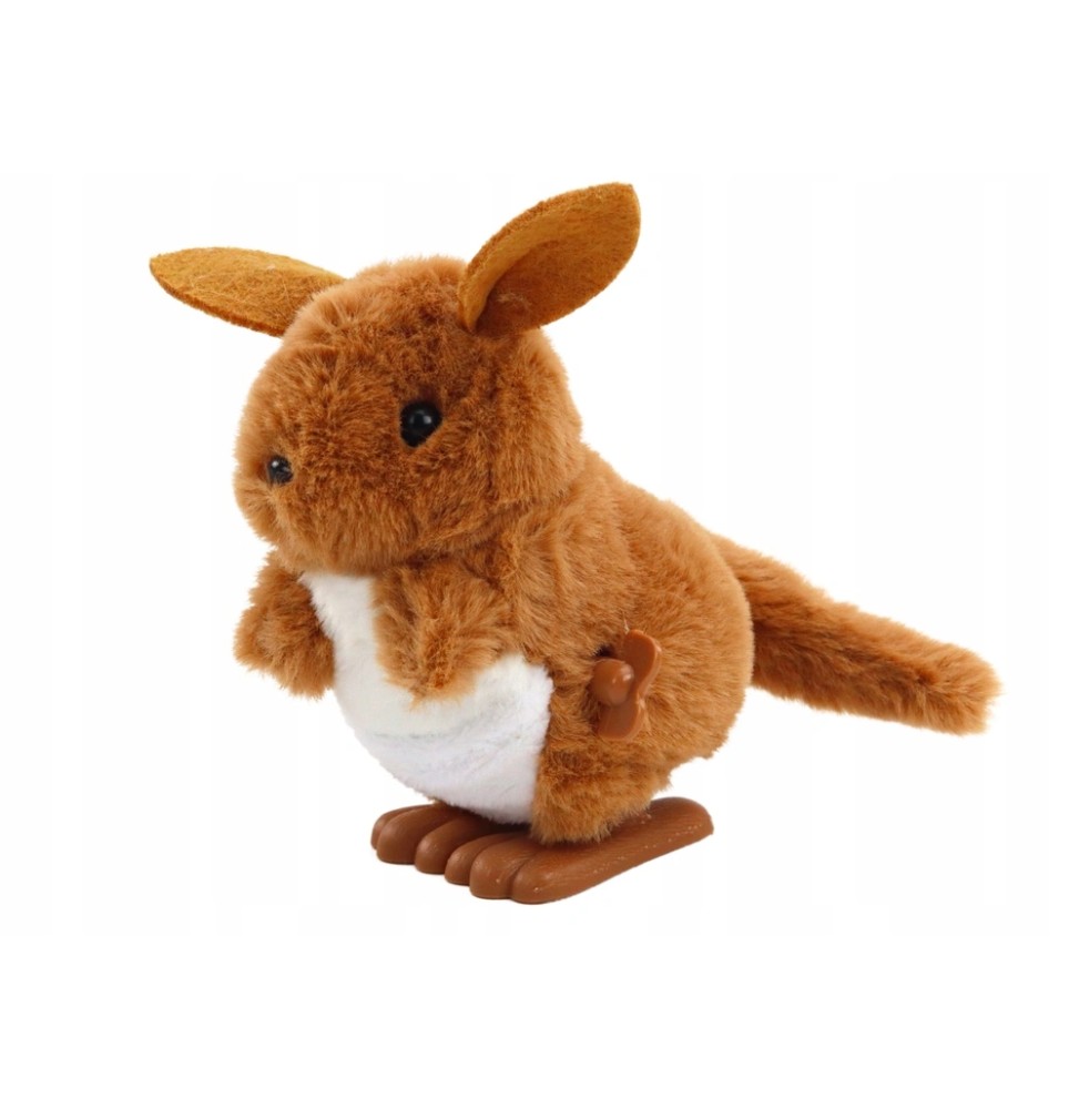 Bouncing Wind-Up Plush Kangaroo Toy