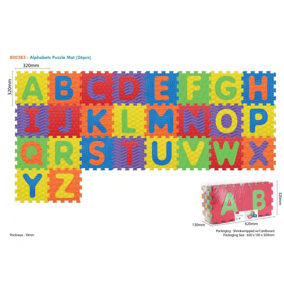 Sensory Mat with Alphabet Puzzles for Kids