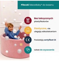 Meowbaby Dry Pool for Kids 90x40cm Pastel Colors