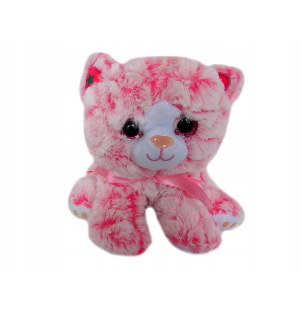 Plush Kitten with Sound 18 cm Pink