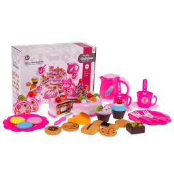 Birthday Set with Pink Cake for Kids