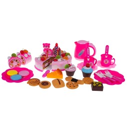 Birthday Set with Pink Cake for Kids