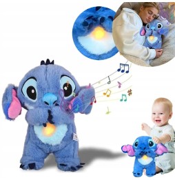 Blue Plush Stitch Toy with Music