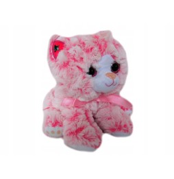 Plush Kitten with Sound 18 cm Pink