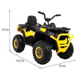 Vehicul quad atv desert galben pentru copii