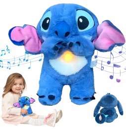 Blue Plush Stitch Toy with Music