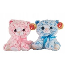 Plush Kitten with Sound 18 cm Pink