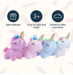 Unicorn din pluș cu set de 5 jucării