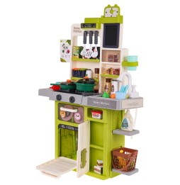 Kids Kitchen with Lights and Sounds 63pcs Green