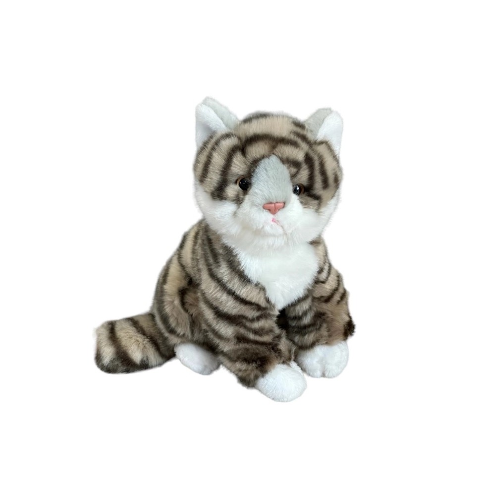 Dubi Gray Striped Cat Plush Toy 23 cm