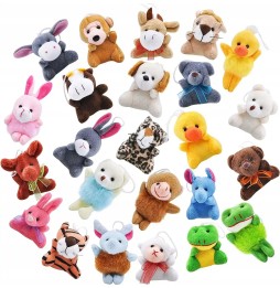 Mini Plush Animals Set of 24 for Kids