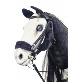 Realistic Black and White Hobby Horse A4