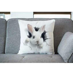 Bunny Plush Pillow from Soft Minky Fabric