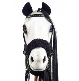 Realistic Black and White Hobby Horse A4